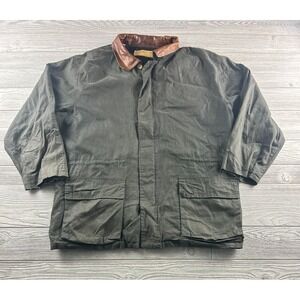 McKenzie Tribe Jacket Mens XL Gray Brown Leather Collar Moto Cafe Racer Vintage